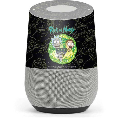 Adult Swim Rick and Morty Portal Travel Google Home Skin
